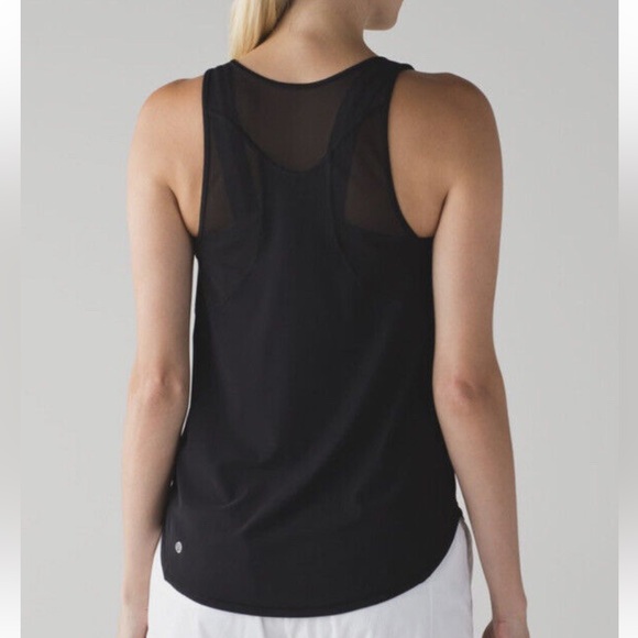Lululemon Women’s Sculpt Tank II Black Size 12 Running Mesh UPF 50+ Protection - Picture 2 of 9